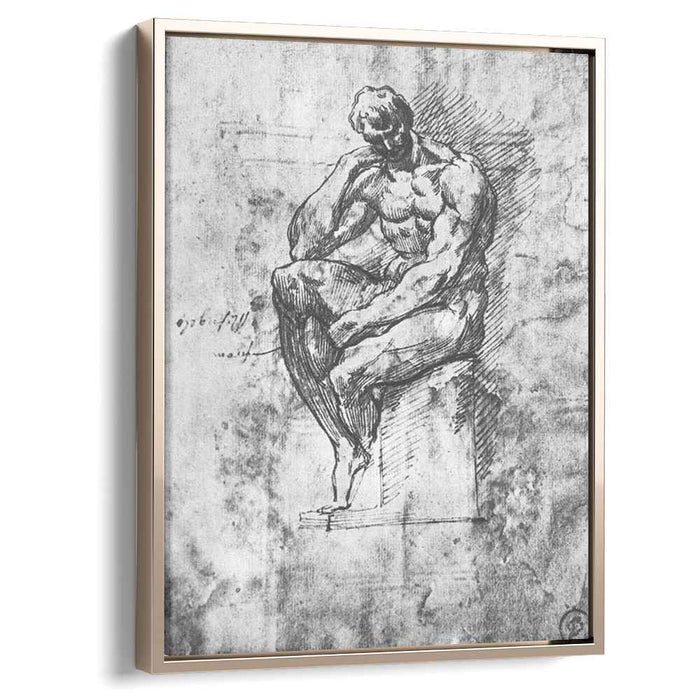 Study of nude man (1511) by Michelangelo
