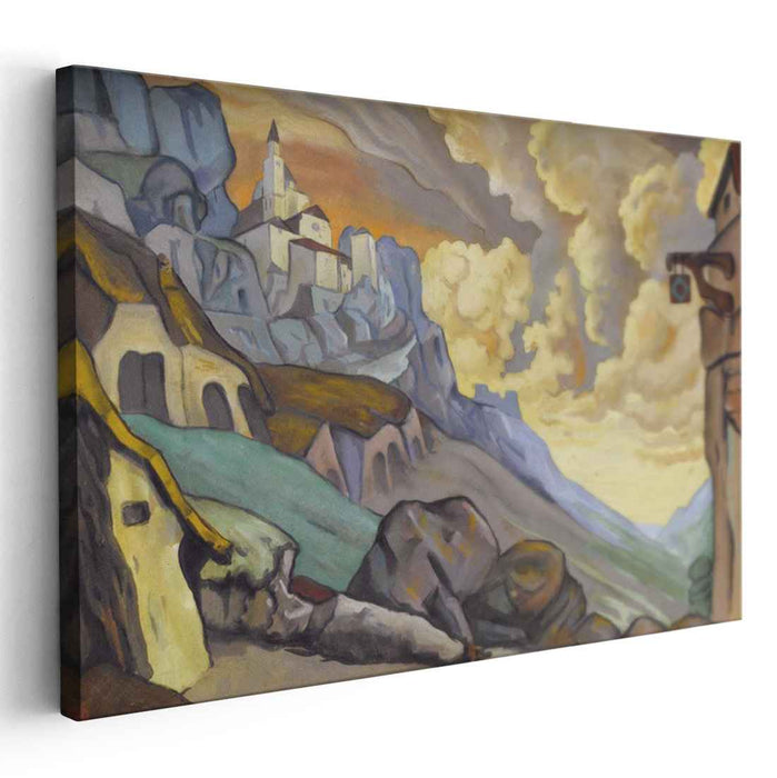 Study of scene design for "Fuente Ovehuna" (1912) by Nicholas Roerich