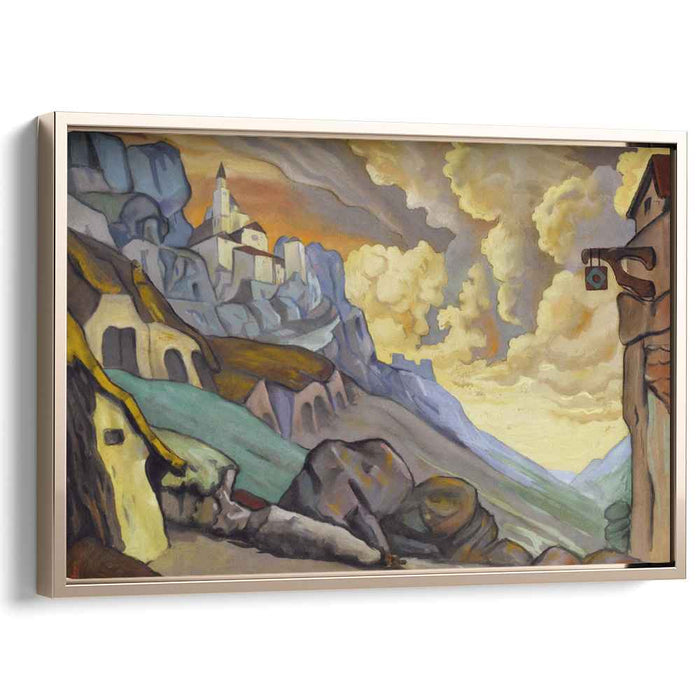 Study of scene design for "Fuente Ovehuna" (1912) by Nicholas Roerich