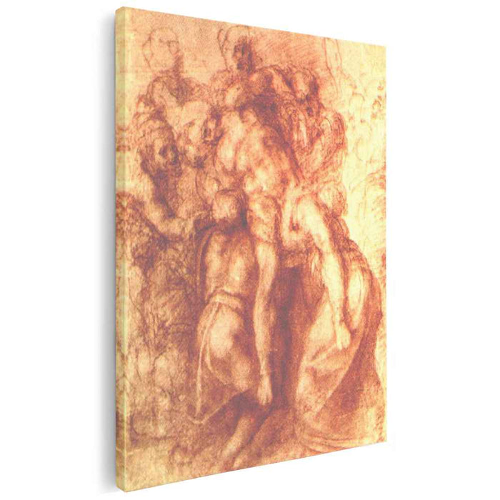 Study to "Pieta" (1555) by Michelangelo