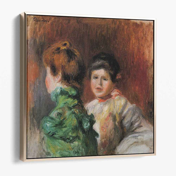 Study Two Women s Heads (1895) by Pierre-Auguste Renoir