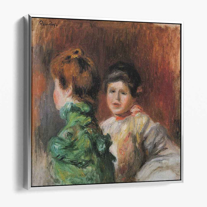 Study Two Women s Heads (1895) by Pierre-Auguste Renoir