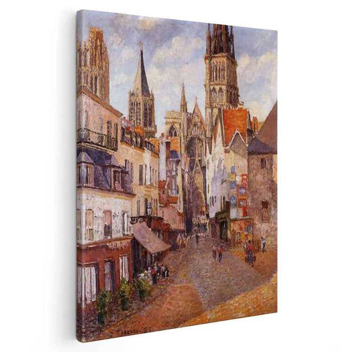 Sunlight, Afternoon, La Rue de l'Epicerie, Rouen by Camille Pissarro