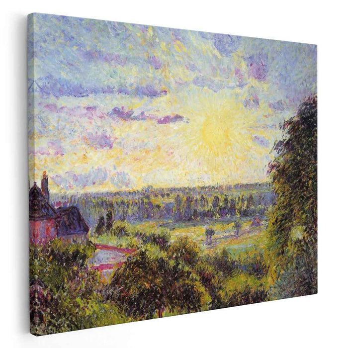 Sunset at Eragny by Camille Pissarro