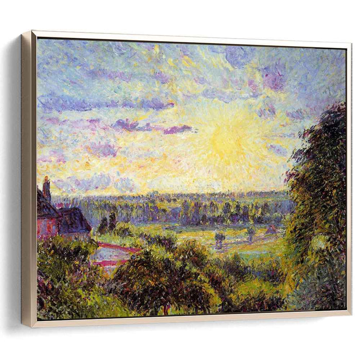 Sunset at Eragny by Camille Pissarro