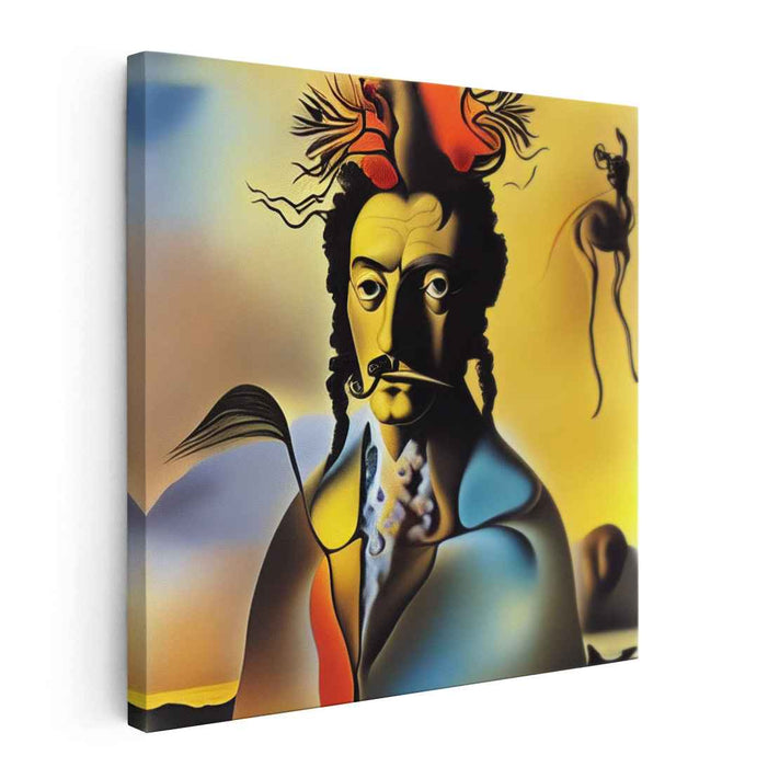 Surreal Reverie: Dreamscape Portrait in Golden Hues