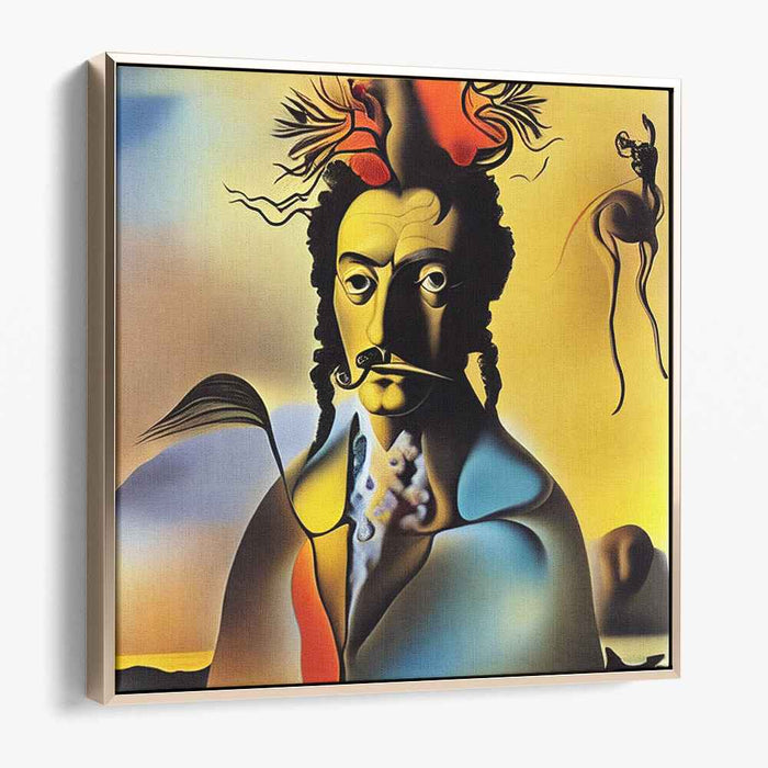 Surreal Reverie: Dreamscape Portrait in Golden Hues