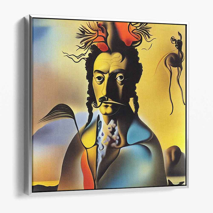 Surreal Reverie: Dreamscape Portrait in Golden Hues