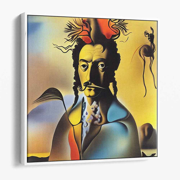 Surreal Reverie: Dreamscape Portrait in Golden Hues