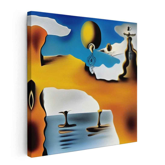 Aqua Citrus Symphony: Fluid Forms in Blue and Orange