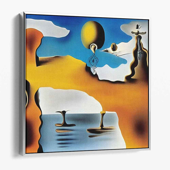 Aqua Citrus Symphony: Fluid Forms in Blue and Orange