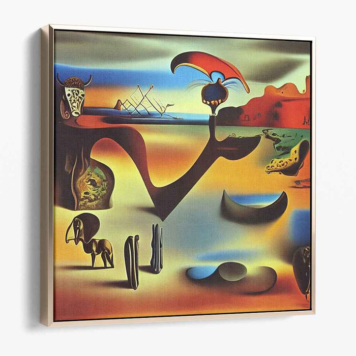 Fantasy Canvas Abstracts: Vibrant Abstract Fantasy Canvas Art Print