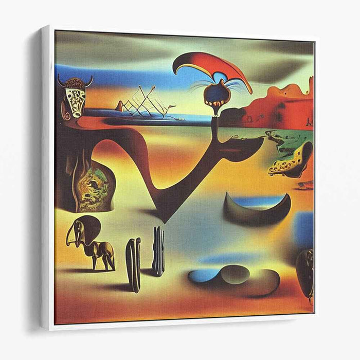 Fantasy Canvas Abstracts: Vibrant Abstract Fantasy Canvas Art Print