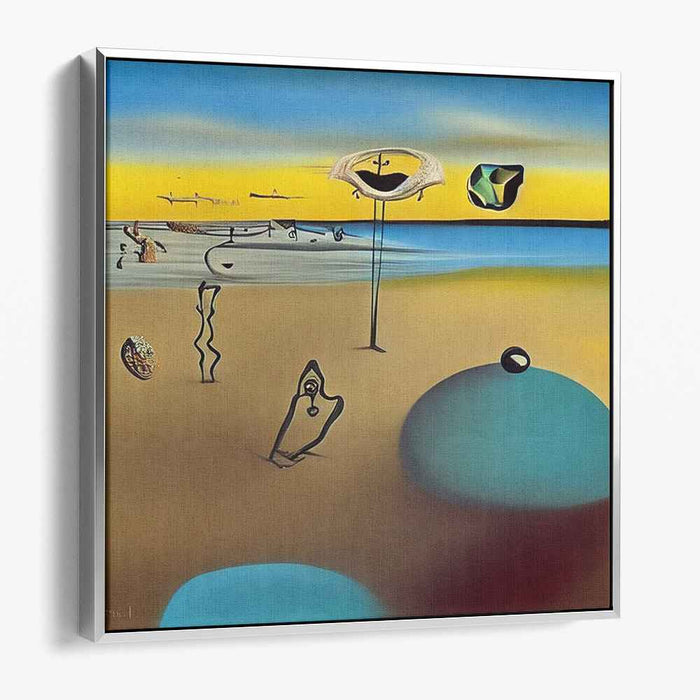 Dreamscape Shores: Surrealist Beach Fantasy Canvas Art Print