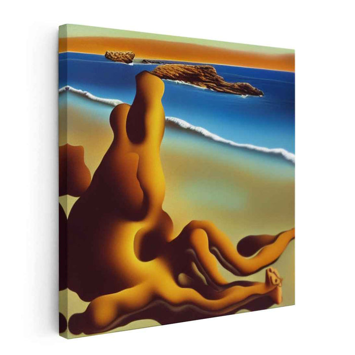 Surreal Coastal Forms: Dreamlike Shoreline Canvas Art