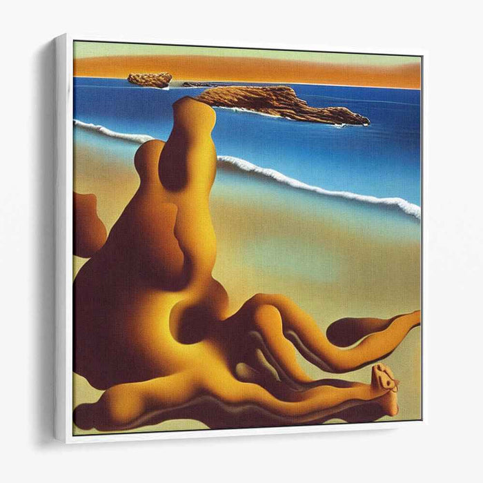 Surreal Coastal Forms: Dreamlike Shoreline Canvas Art