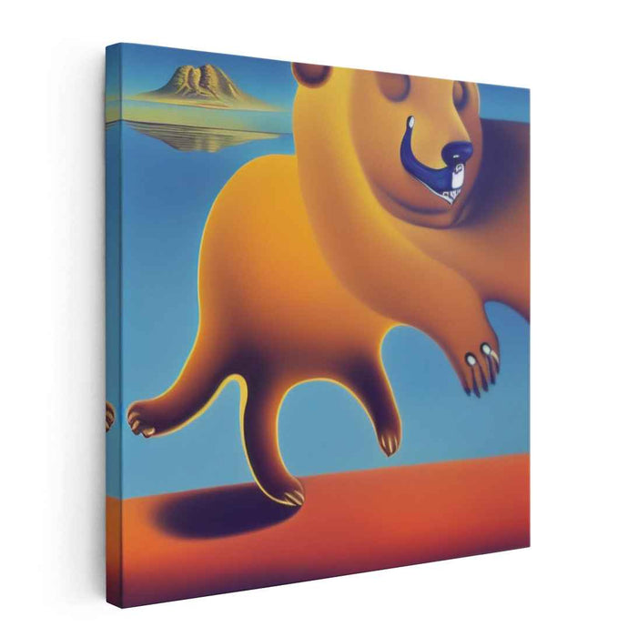 Surreal Saunter: Dreamlike Canine Adventure Canvas Art Print