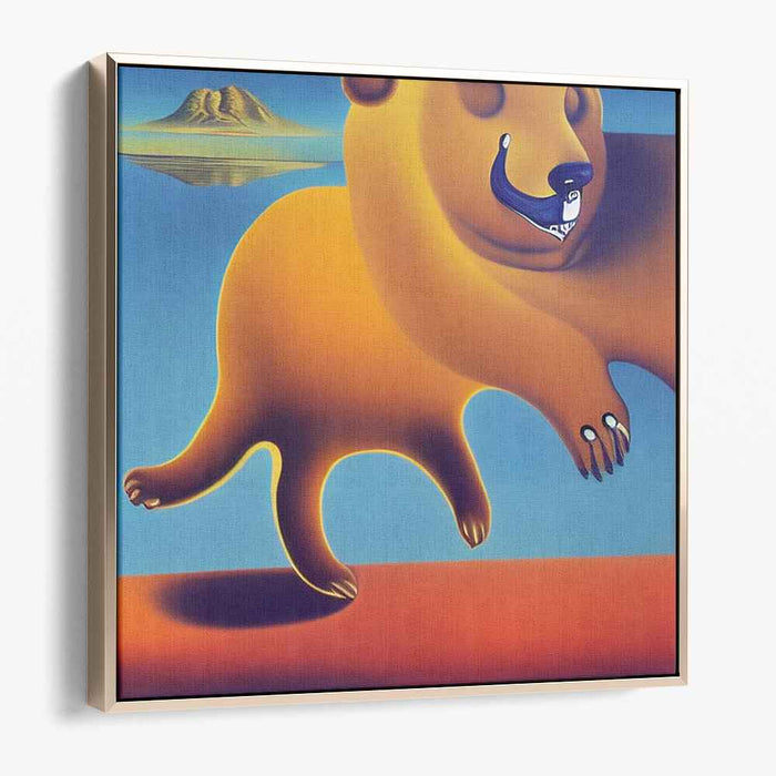 Surreal Saunter: Dreamlike Canine Adventure Canvas Art Print