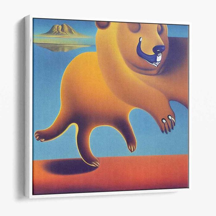 Surreal Saunter: Dreamlike Canine Adventure Canvas Art Print