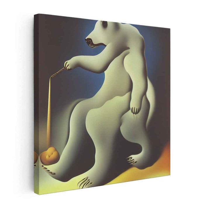 Dreamscape Polar Bear: Surreal Fantasy Canvas Art