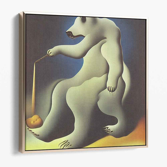 Dreamscape Polar Bear: Surreal Fantasy Canvas Art