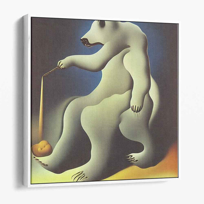 Dreamscape Polar Bear: Surreal Fantasy Canvas Art