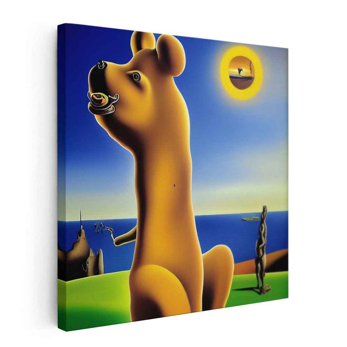 Enchanted Wilderness Encounter: Golden Bear in a Mystical Land