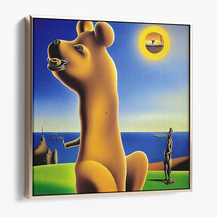 Enchanted Wilderness Encounter: Golden Bear in a Mystical Land