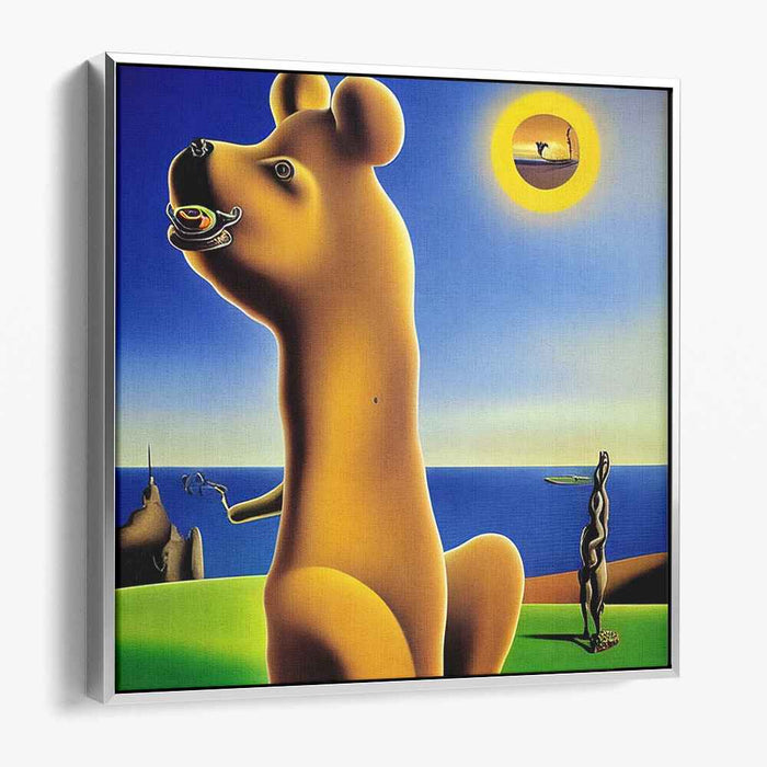 Enchanted Wilderness Encounter: Golden Bear in a Mystical Land