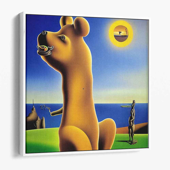 Enchanted Wilderness Encounter: Golden Bear in a Mystical Land