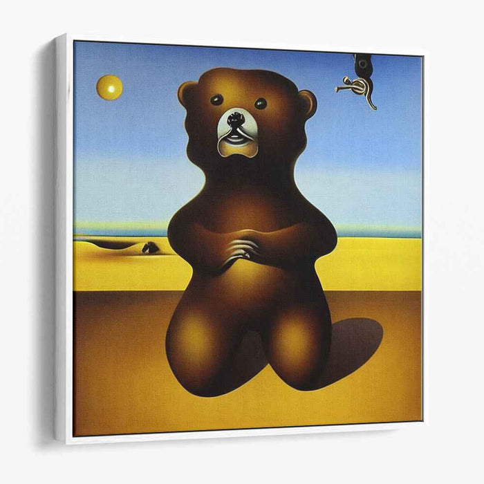 Surreal Desert Bear: A Dreamlike Canvas Art Print