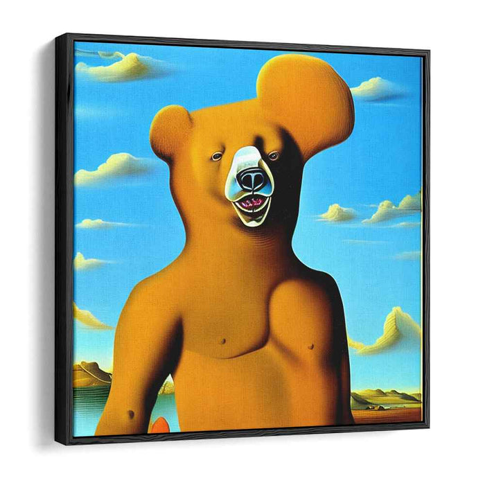 Sleeping Giant Wilderness: Majestic Bear in Dreamlike Landscape Canvas Art