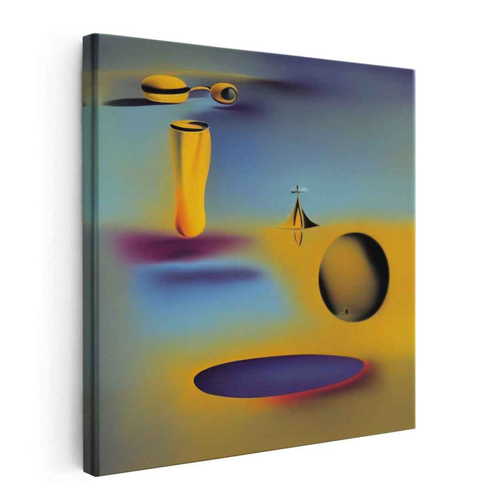 Aetheric Dance: Abstract Floating Forms Canvas Art Print