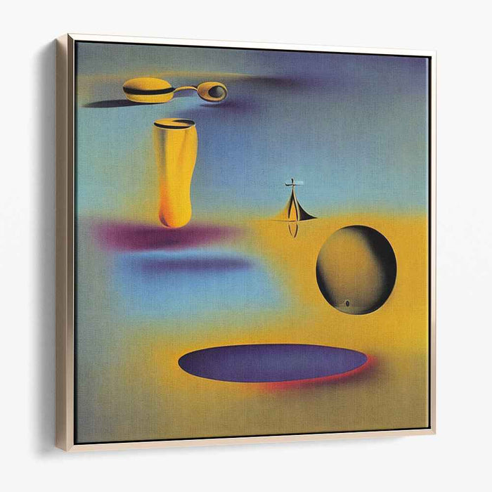 Aetheric Dance: Abstract Floating Forms Canvas Art Print