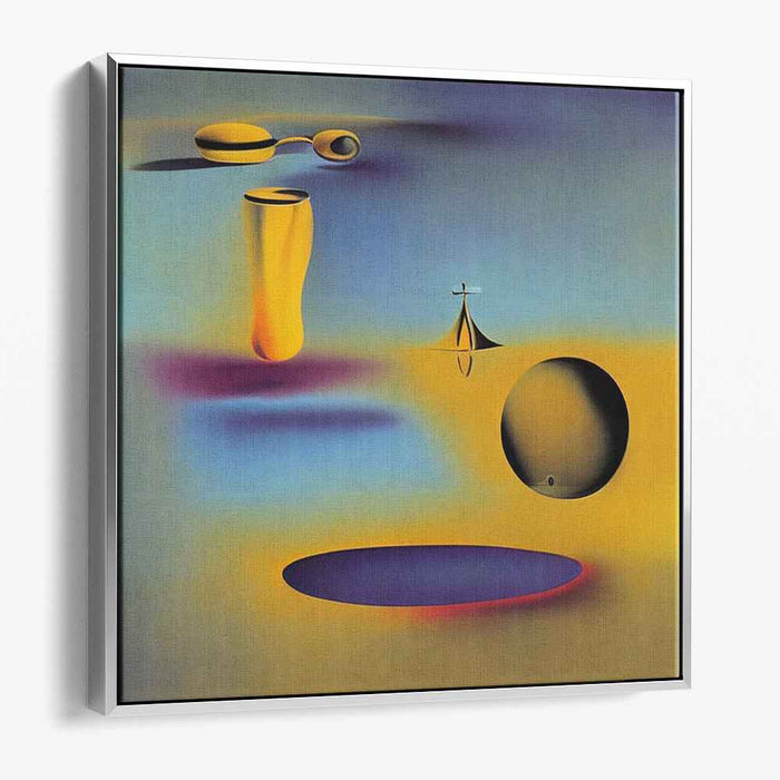 Aetheric Dance: Abstract Floating Forms Canvas Art Print