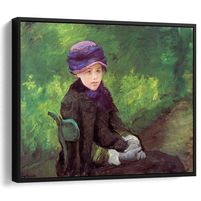 Susan Seated Outdoors Wearing a Purple Hat (1881) by Mary Cassatt