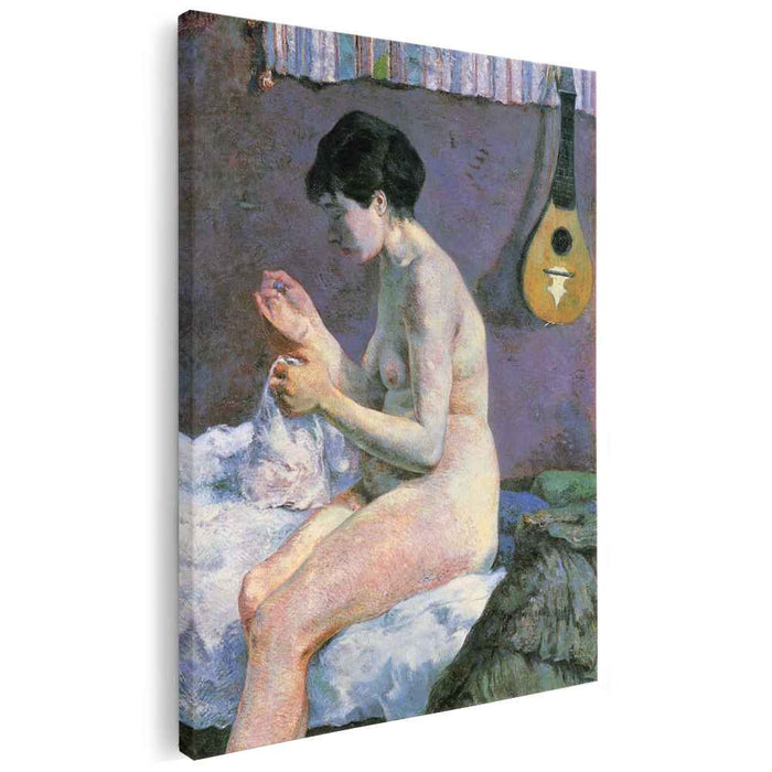 Suzanne Sewing - Study of a Nude (1880) by Paul Gauguin
