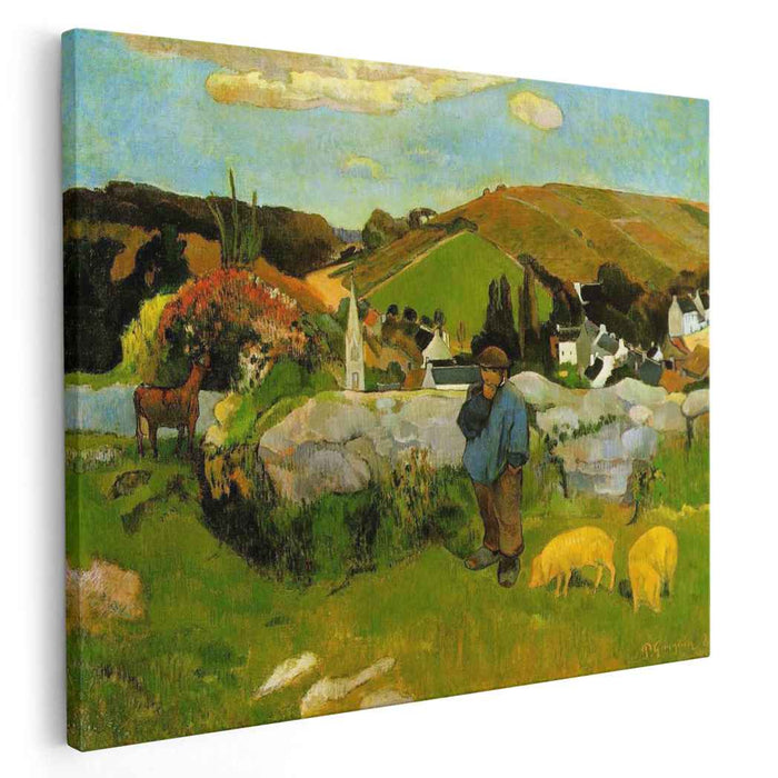 Swineherd, Brittany by Paul Gauguin