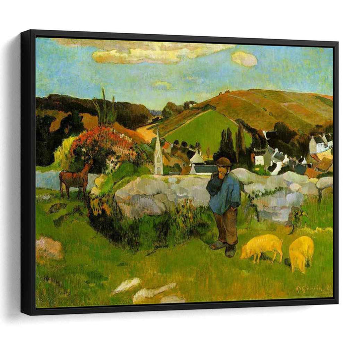 Swineherd, Brittany by Paul Gauguin