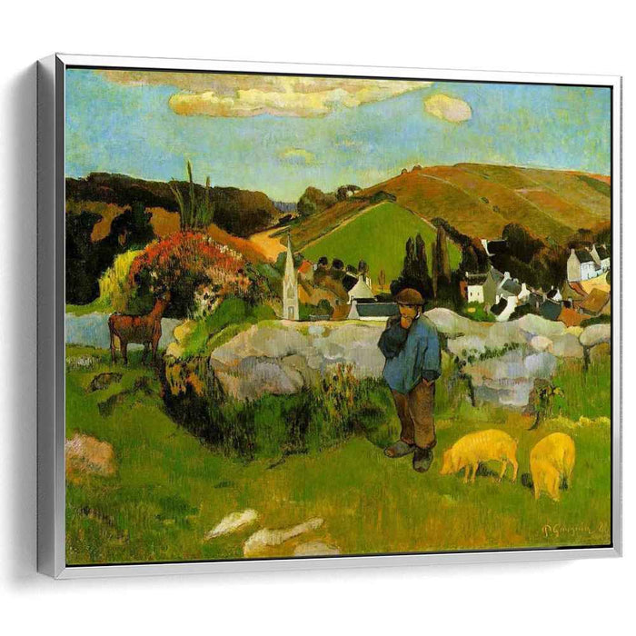 Swineherd, Brittany by Paul Gauguin