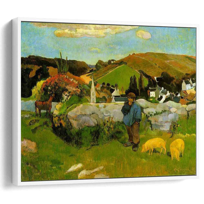 Swineherd, Brittany by Paul Gauguin