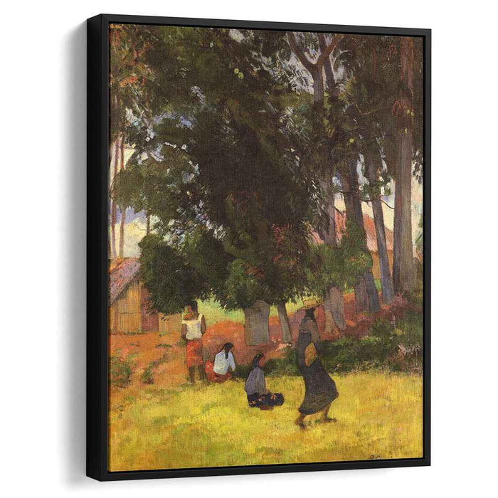 Tahitian village (1892) by Paul Gauguin