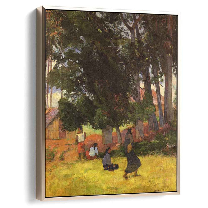 Tahitian village (1892) by Paul Gauguin