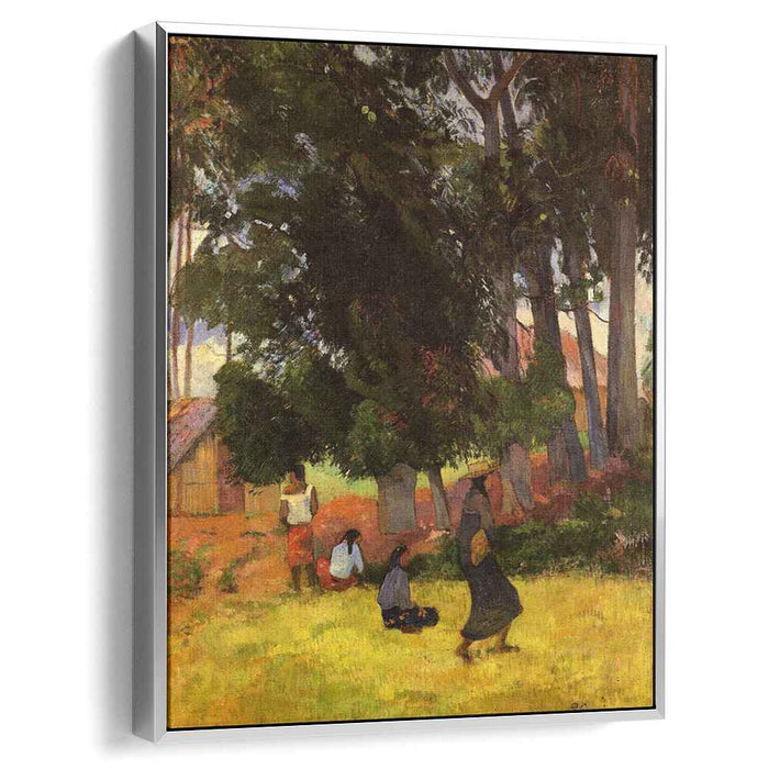 Tahitian village (1892) by Paul Gauguin