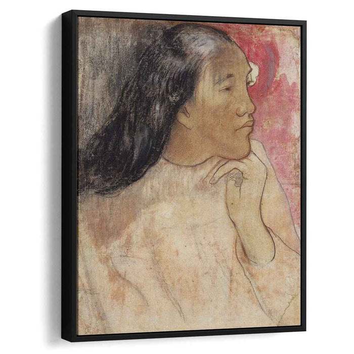 Tahitian woman with flower in her hair (1891) by Paul Gauguin