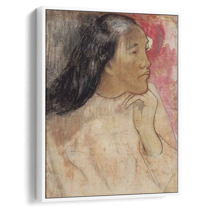Tahitian woman with flower in her hair (1891) by Paul Gauguin