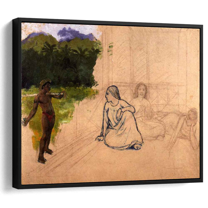 Tahitians at rest (unfinished) (1891) by Paul Gauguin