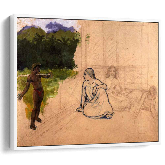 Tahitians at rest (unfinished) (1891) by Paul Gauguin