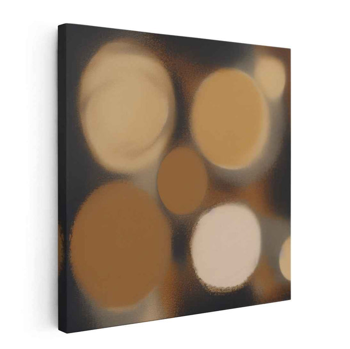 Floating Orbs: Abstract Expressionist Warm Toned Canvas Art Print