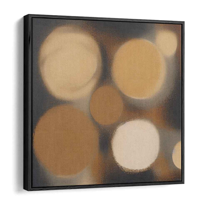 Floating Orbs: Abstract Expressionist Warm Toned Canvas Art Print
